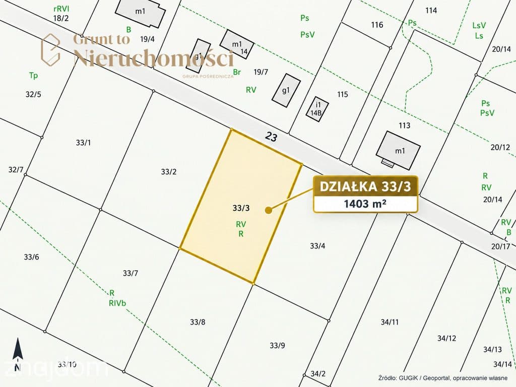 Działka budowlana z WZ | 1403 m² | Uścikówiec - zdjęcie 5