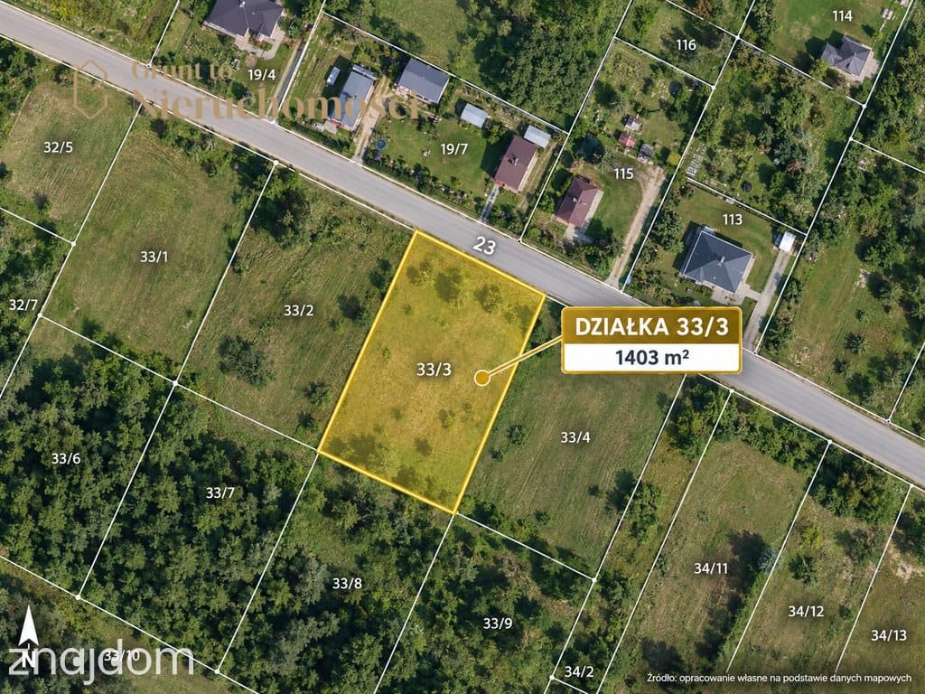 Działka budowlana z WZ | 1403 m² | Uścikówiec - zdjęcie 4