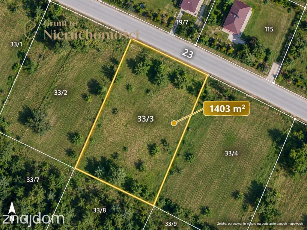 Działka budowlana z WZ | 1403 m² | Uścikówiec - zdjęcie 2