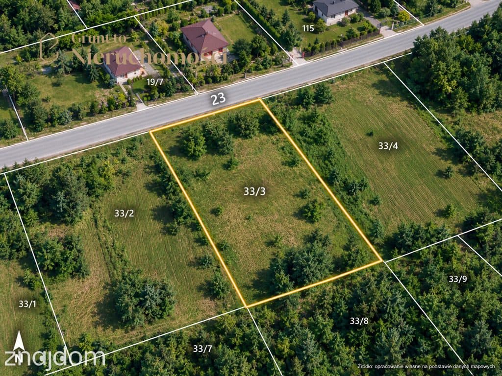 Działka budowlana z WZ | 1403 m² | Uścikówiec