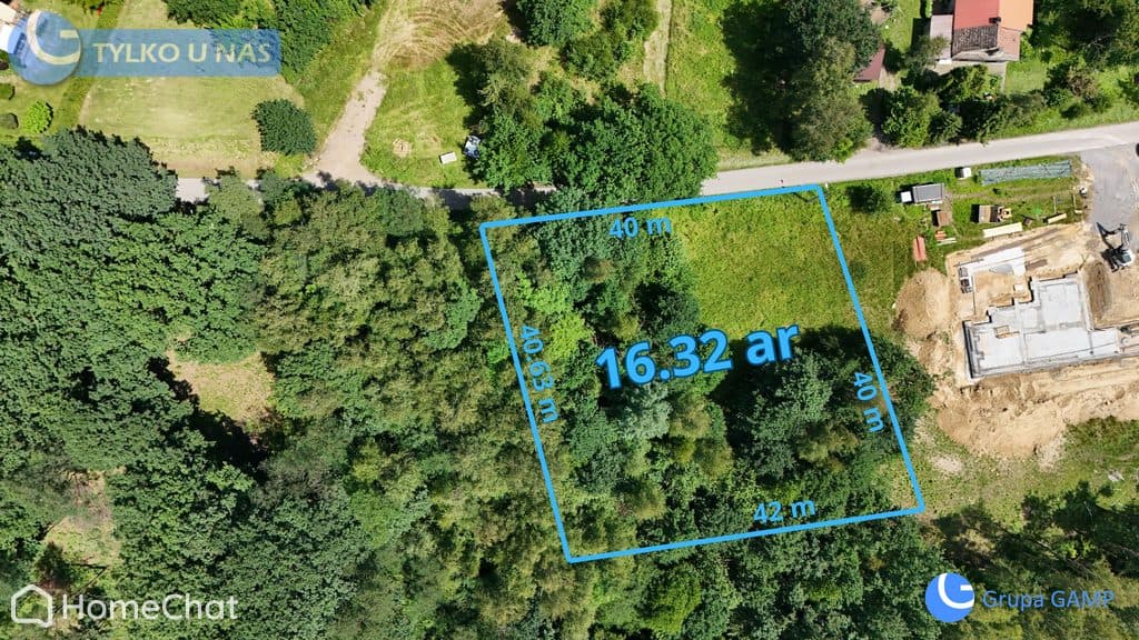 16.32 ar | działka budowlana | 10 min od Krakowa