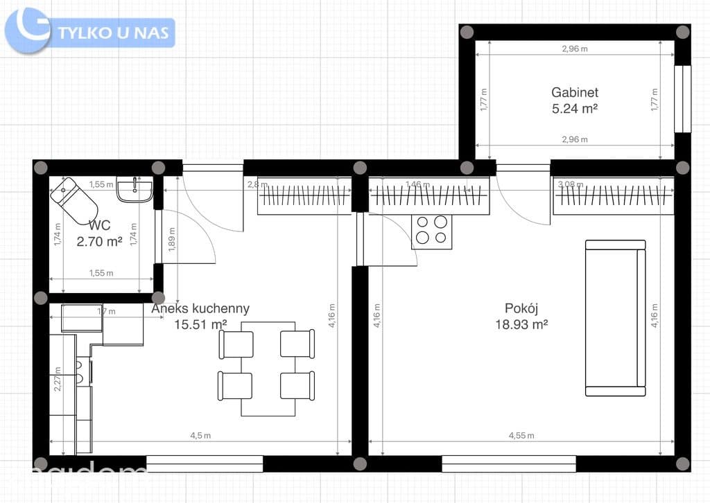 3-pok. 43m2*os. Złotej Jesieni* po remoncie - zdjęcie 17