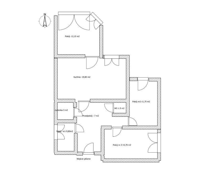 4niezależne pok.+salon *Mazowiecka*80m2 AGH UP UJ - zdjęcie 3