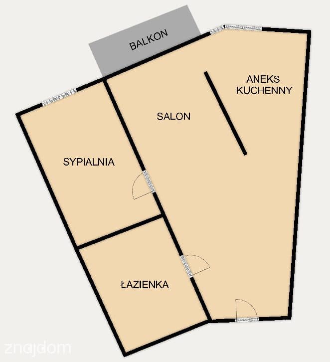 2pok, 43m² *Mogilska, Łaszkiewicza*, balkon - zdjęcie 10
