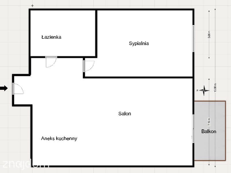 2-pok. Podgórze *Rzemieślnicza* - 45m2 | balkon ! - zdjęcie 17