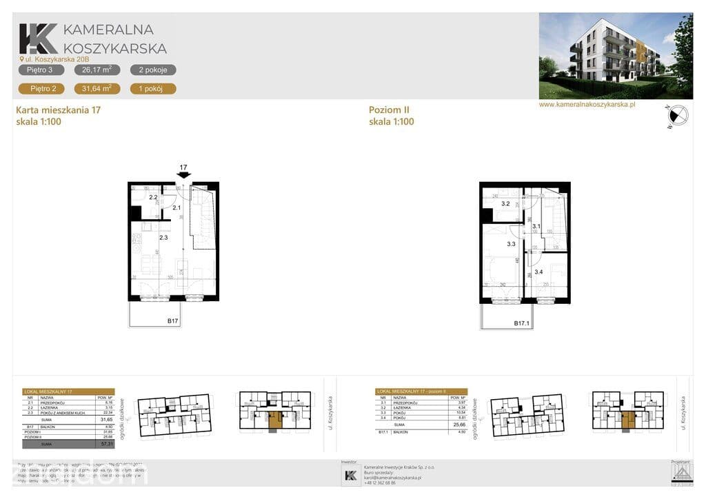 Płaszów, dwupoziomowe, 57m2, 3 pokoje, balkon! - zdjęcie 14