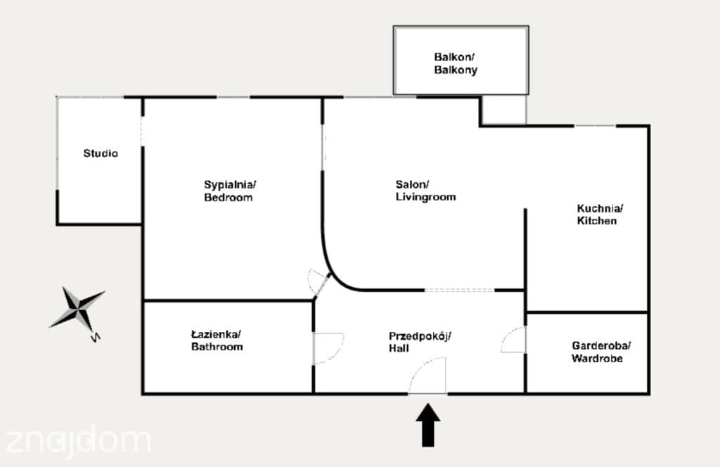 60m2, balkon, garderoba, studio*Białoprądnicka - zdjęcie 17