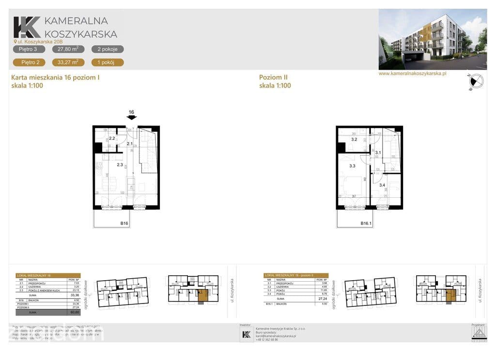 Płaszów, dwupoziomowe, 60 m2, 3 pokoje, balkon! - zdjęcie 13