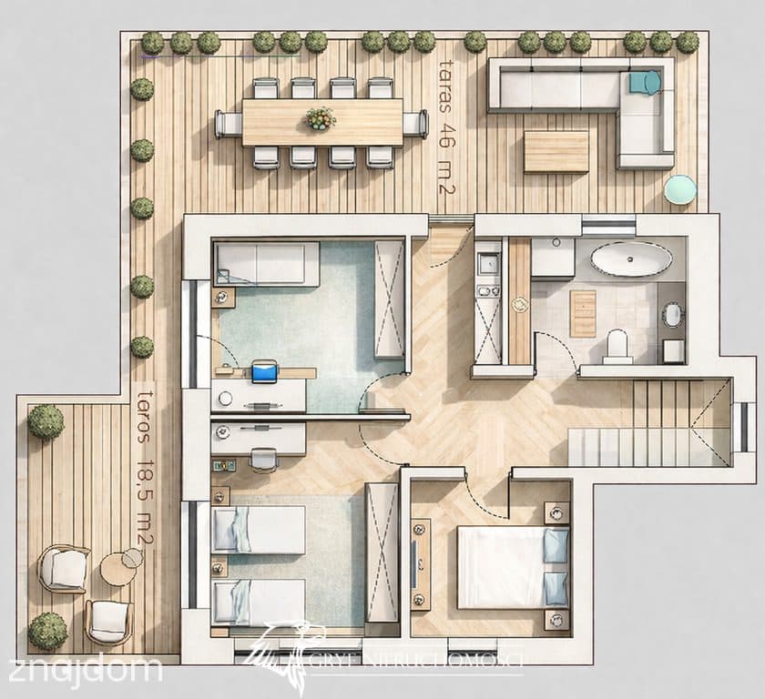 Apartament | 65 m² tarasów | Garaż 2-stanowiskowy - zdjęcie 10