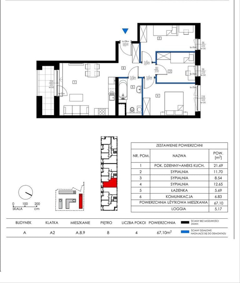 Apartament 4 pokojowy na 8 piętrze - Retkinia - zdjęcie 6