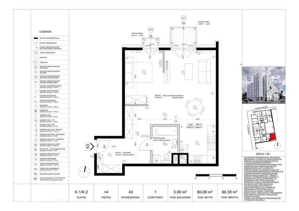 Nowoczesny apartament 60,35 m2- centrum Łodzi - zdjęcie 10