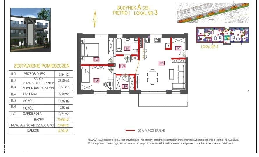 Gotowe 3 pokoje, balkon/ogród, pom.gos 2 msc.post. - zdjęcie 2
