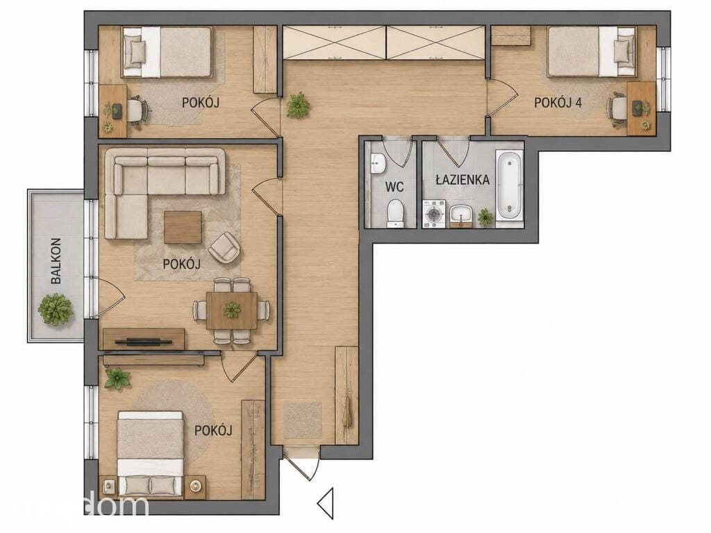Lux !!65 m² !4 pokoje !Balkon ! Cenrum! - zdjęcie 10