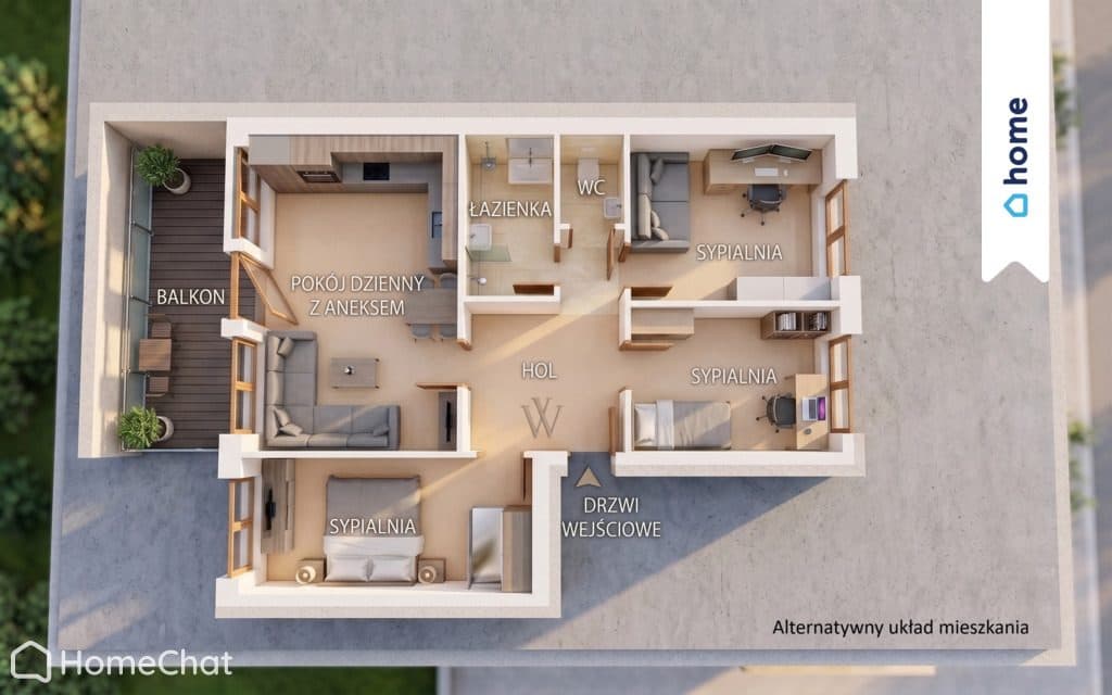 Dwustronne jasne 52 m² z potencjałem