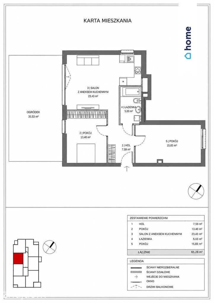 3-pokojowe mieszkanie z dużym ogrodem - zdjęcie 7