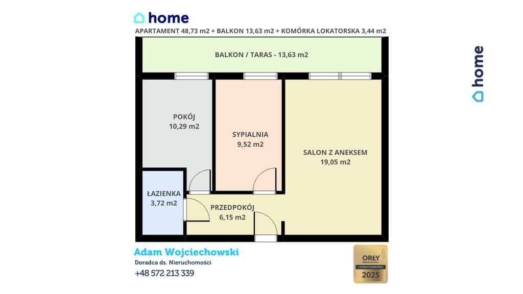 Mieszkanie Premium 3 pokoje 48,73m2 z Garażem - zdjęcie 8