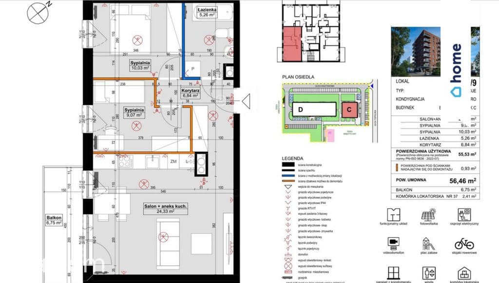 Mieszkanie na sprzedaż Środa Wlkp,54,95m²,3 pokoje - zdjęcie 4