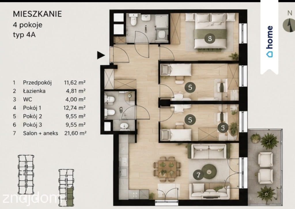 83,96 m² | 4 pokoje | prawie 30 m² strefy dziennej