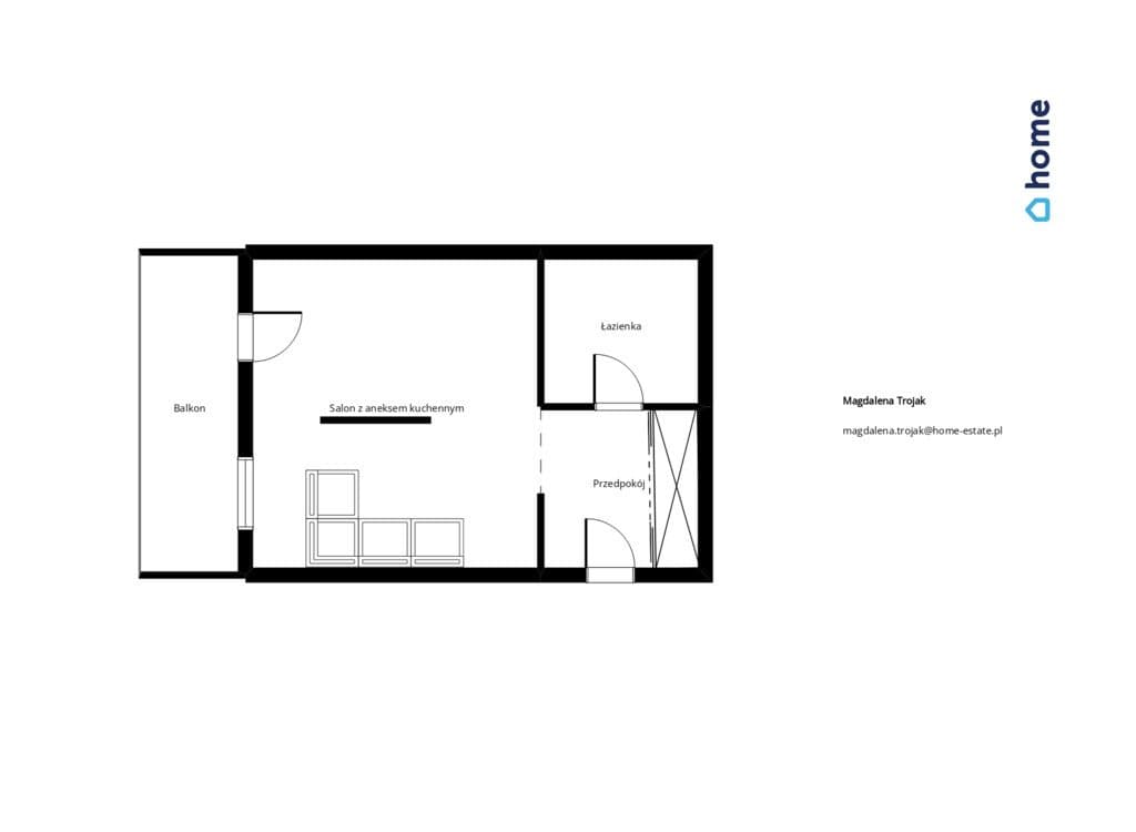 PROJEKTANT | 36 m² | 2 POKOJE | BALKON 10 m² | - zdjęcie 4