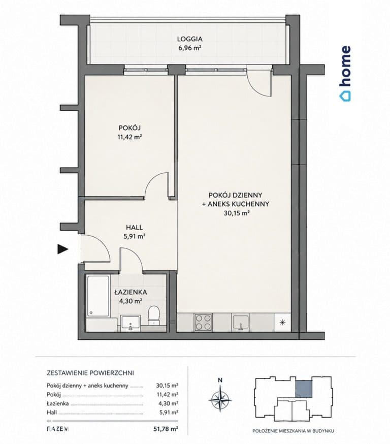 ul. Kolbego 2 pokoje - 52 m² w Rzeszowie - zdjęcie 8