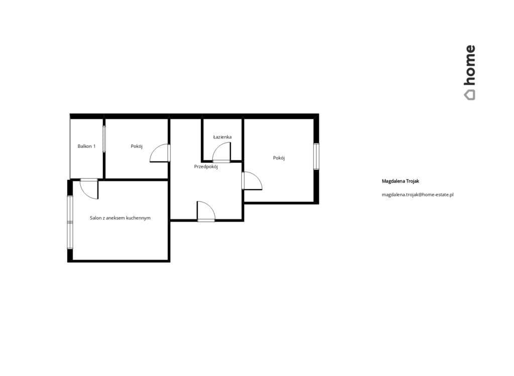 3 POKOJE | 46,5 m² | PO GENERALNYM REMONCIE | CHMAJA - zdjęcie 3