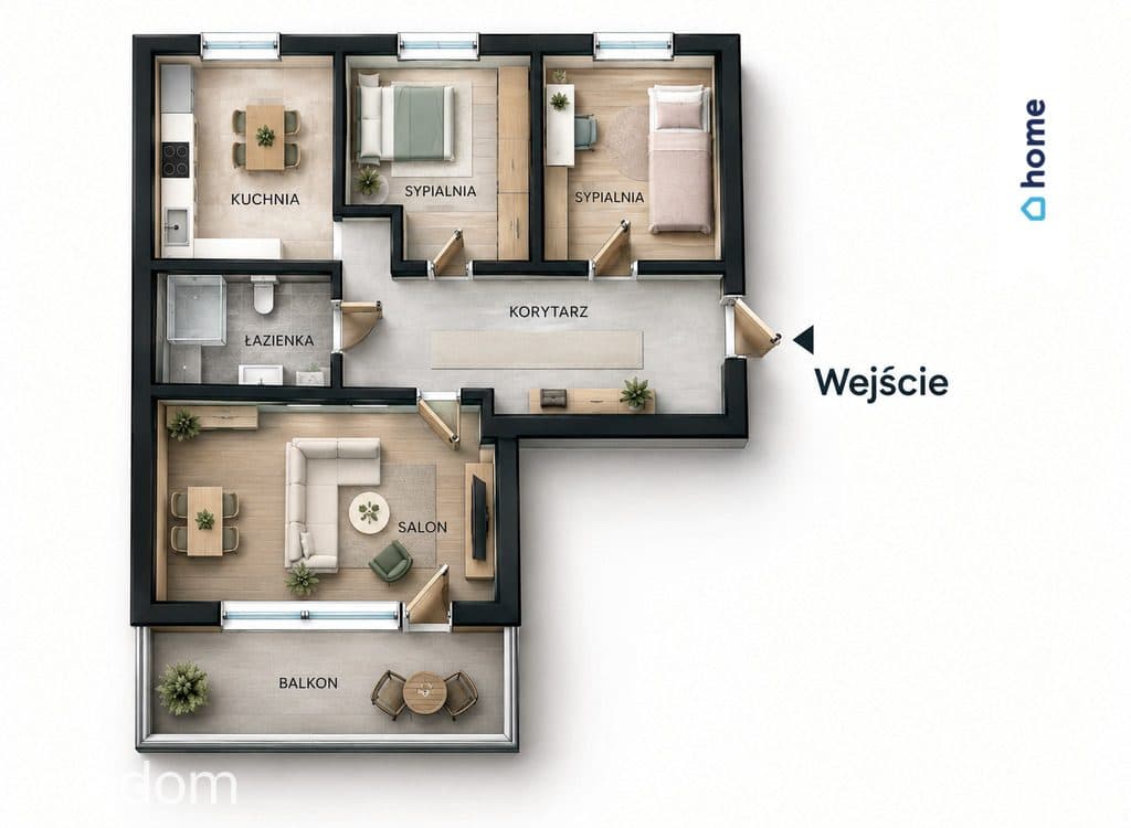 Mieszkanie 3-pokojowe, 57,30 m² – Rzeszów, Centrum - zdjęcie 9