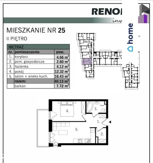 Salon z aneksem kuchennym +sypialnia 40,13m² atrakcyjna cena - zdjęcie 5
