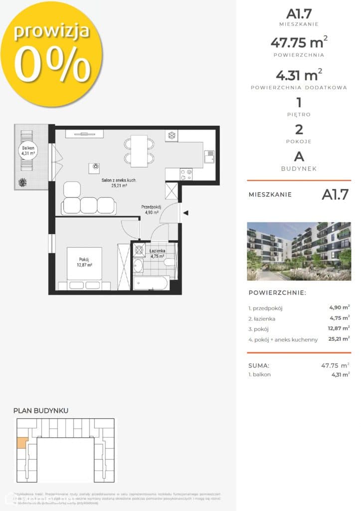 | 2 pokoje | balkon | 0% Prowizji |