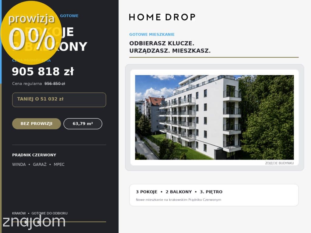 Gotowe|3 pokoje|promocja|bez prowizji 0%