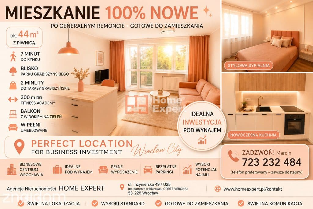 Nowe gotowe 2 pokoje ZEN ok. ul. Księgowa