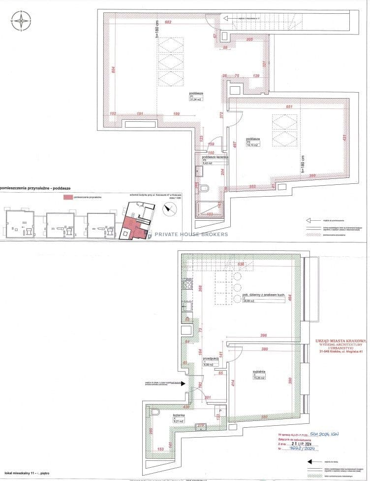 Dwupoziomowy, wykończony apartament z tarasem - zdjęcie 20