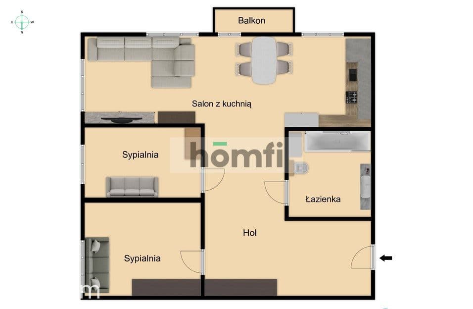 |Mieszkanie 3-pokojowe | Dworzysko Park | 55 m²| - zdjęcie 12