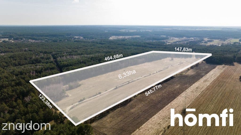 Cztery duże działki rekreacyjne w pobliżu Radomki