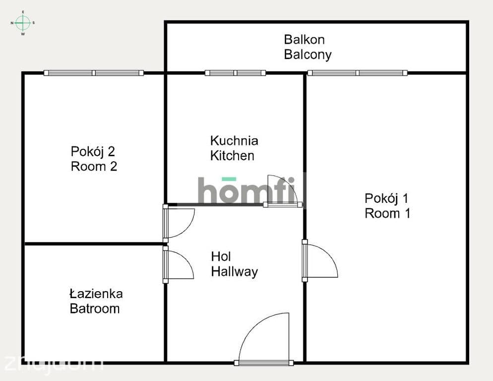 Centrum Krakowa- 2 pokoje, osobna kuchnia - zdjęcie 17