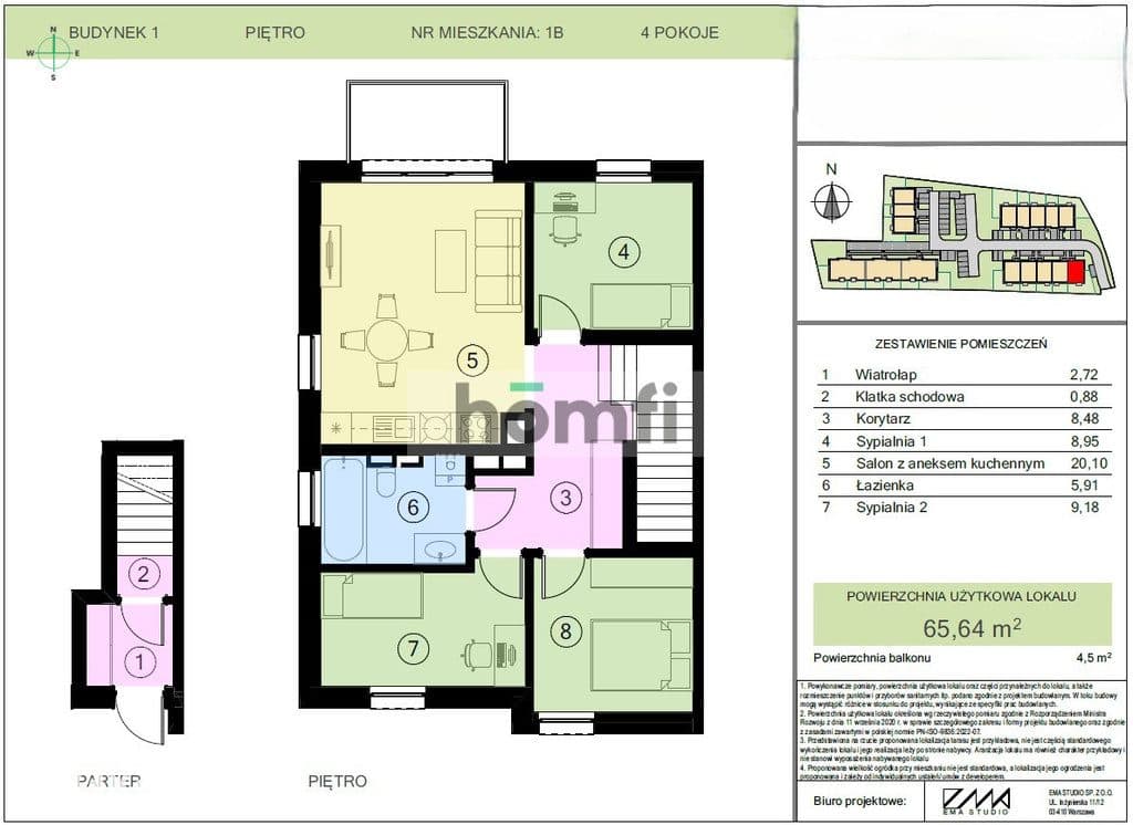 Mieszkanie 65 m2, na piętrze, 4 pokoje, bez PCC - zdjęcie 12