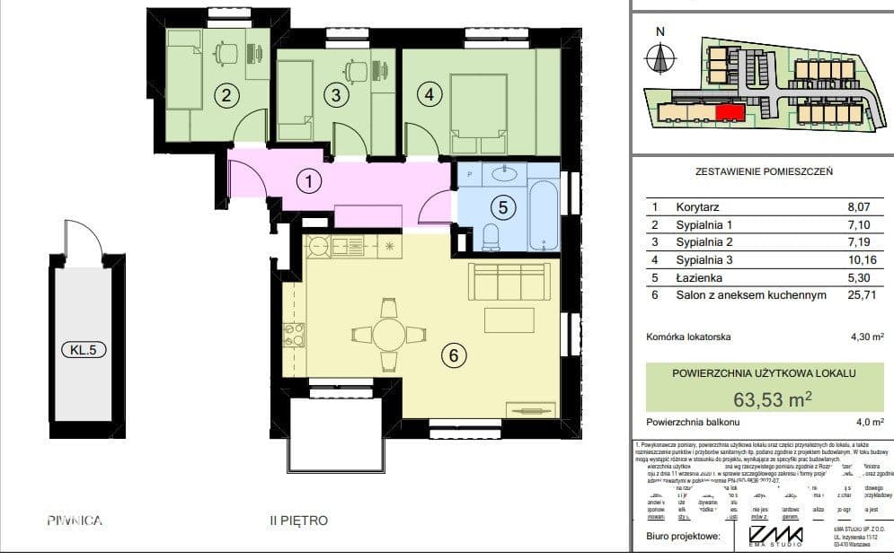 Mieszkanie 4 pok. komórka, m. postojowe, balkon - zdjęcie 3