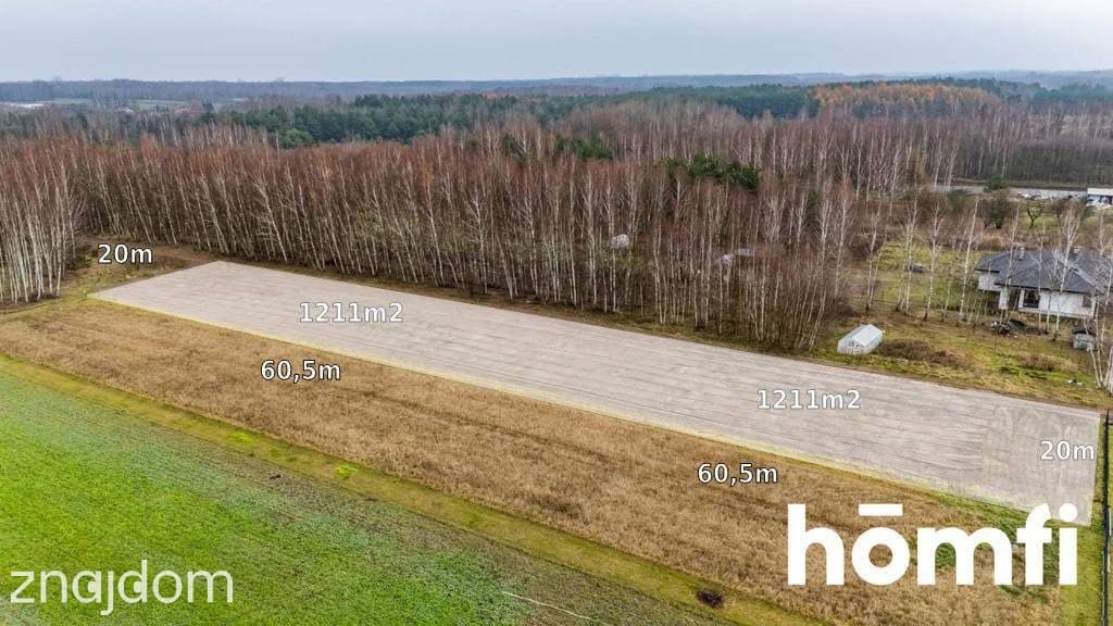 Działka w otoczeniu lasu 1211 m2