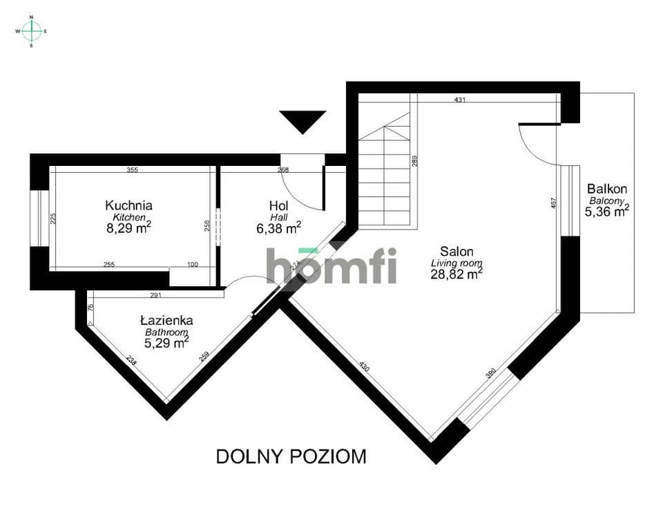 Dwupoziomowe 100 m² z widokiem na las + 2 balkony - zdjęcie 13