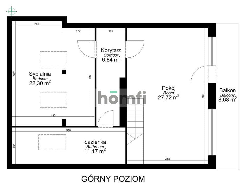 Dwupoziomowe 100 m² z widokiem na las + 2 balkony - zdjęcie 14