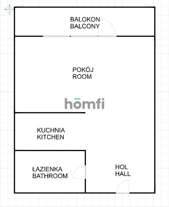 Studio - 32 m2 z balkonem / Walońska / Angel River - zdjęcie 14