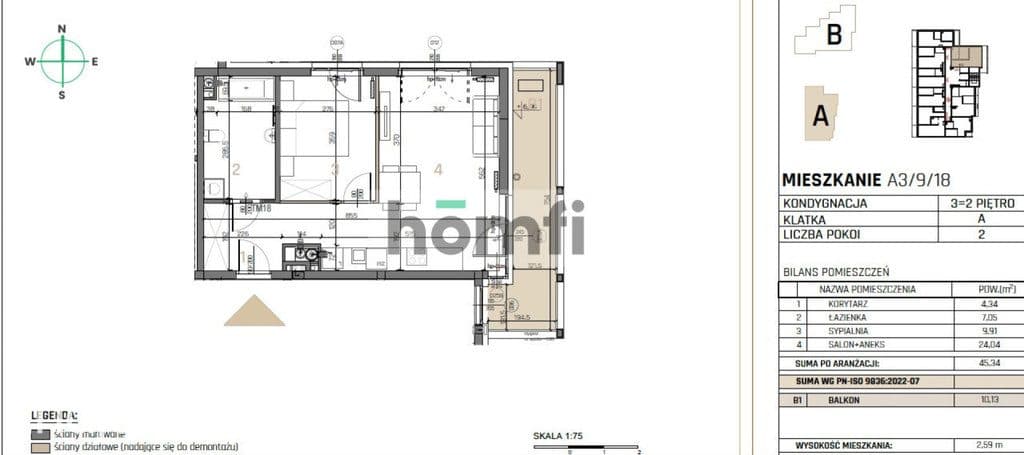 Dwupokojowe mieszkanie z balkonem 10 m - zdjęcie 2
