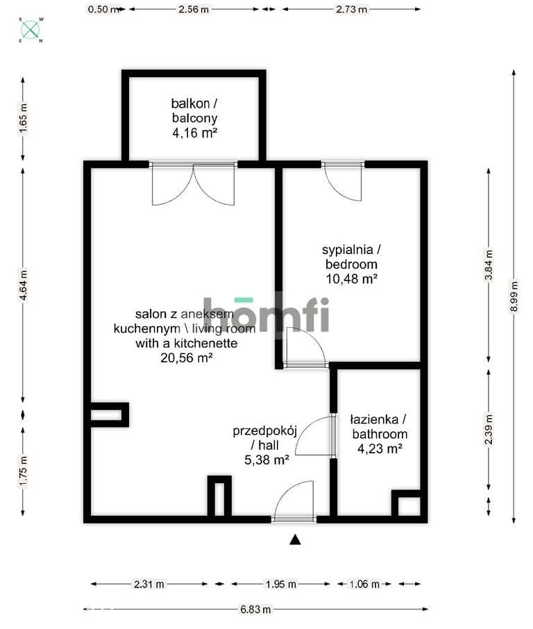 2 POKOJE | BALKON | MIEJSCE POSTOJOWE NAZIEMNE - zdjęcie 16