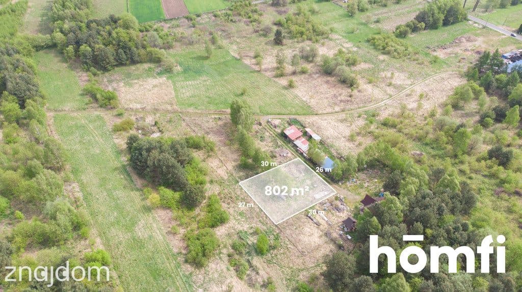 Działka 802m², Kwaśniów Górny gm. Klucze