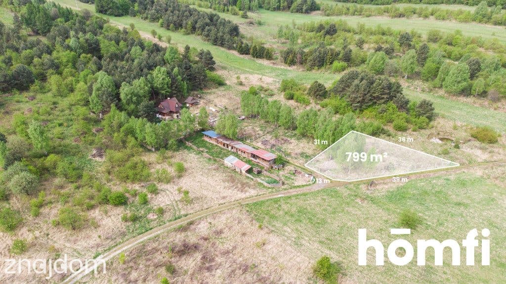 Działka 799m² Kwaśniów Górny gm. Klucze