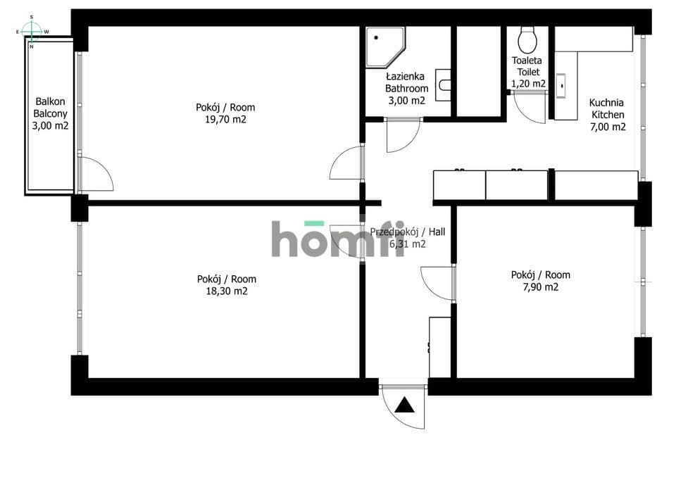 3 POKOJE | 63,40 m2 |KLIMATYZACJA| K-CE PIOTROWICE - zdjęcie 15