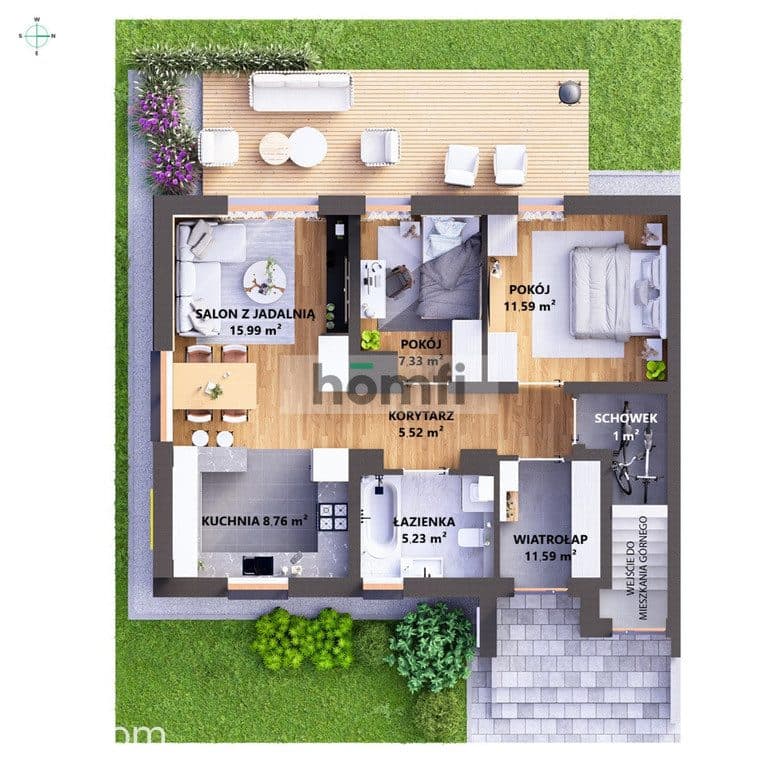 Nowe 60 m² z ogrodem 160 m² | 2 miejsca postojowe - zdjęcie 11