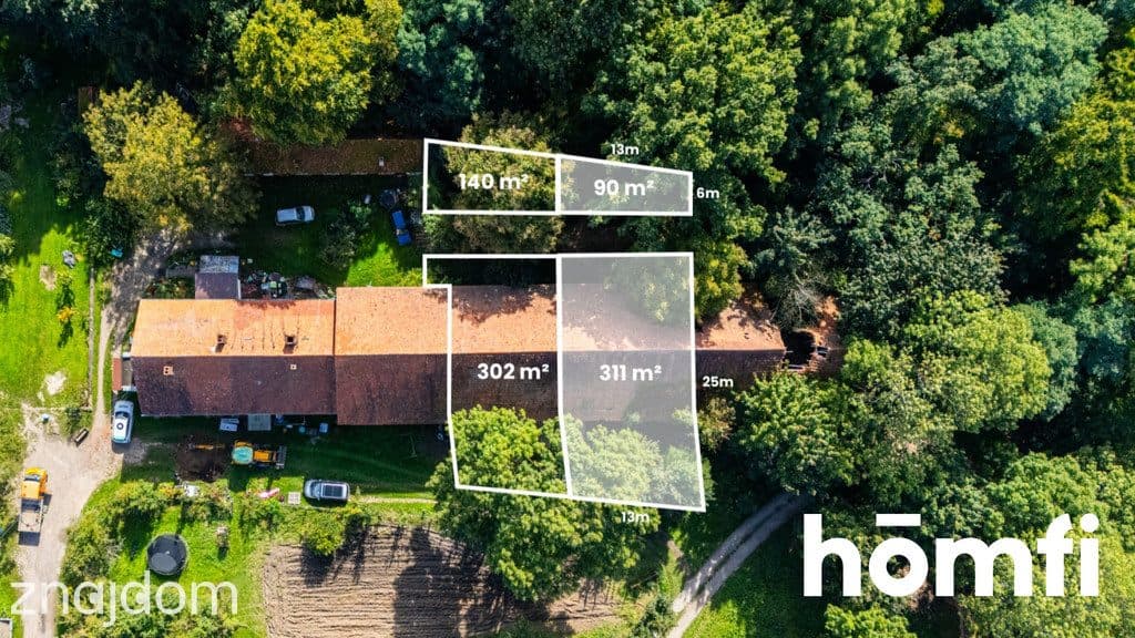 Działka zabudowana pod lasem blisko Zalew Mietków