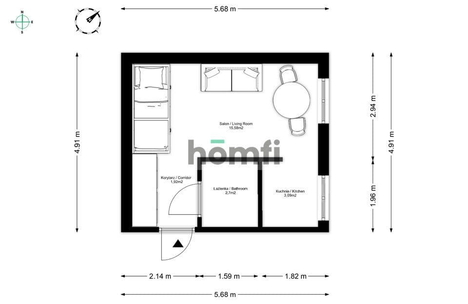 Unikalna kawalerka w stylu loft z antresolą - zdjęcie 19