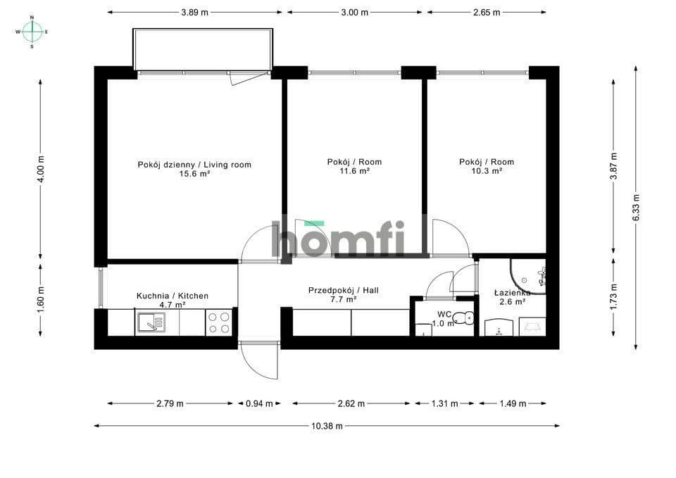 blisko centrum Bielska| 3 pokoje| balkon| piwnica - zdjęcie 8