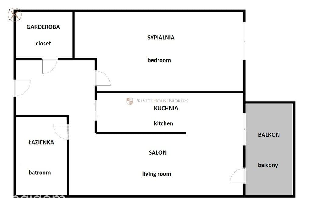 Reduta 9, 58m²: przestronne 2 pokoje z garderobą - zdjęcie 14